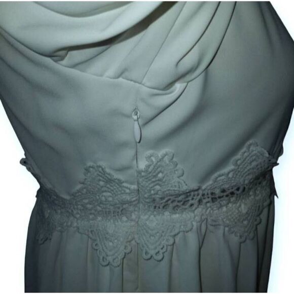 WHITE BOHO-INSPIRED DRESS W/LACE TRIM SZ.S NWOT. - Picture 7 of 9